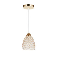 Подвесной светильник Interees с круглым плафоном под лампу Е27 золотой IP20 V 6181-1 FG