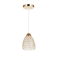 Подвесной светильник Interees с металлическим каркасом под лампу Е27 золотой IP20 V 6180-1 FG