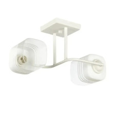 Стельова люстра Interees з металевим каркасом під дві лампи Е27 біла IP20 V 70195-2 WH