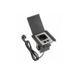 Подовжувач GTV врізний квадратний FLIP, 1xSCHUKO, 2xUSB, 1xLAN, кабель з вилкою 1,5м, чорний AE-GM1SFLI-20