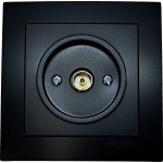 Розетка концевая телевизионная NILSON Touran черная матовая 24381029