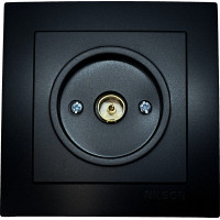 Розетка концевая телевизионная NILSON Touran черная матовая 24381029