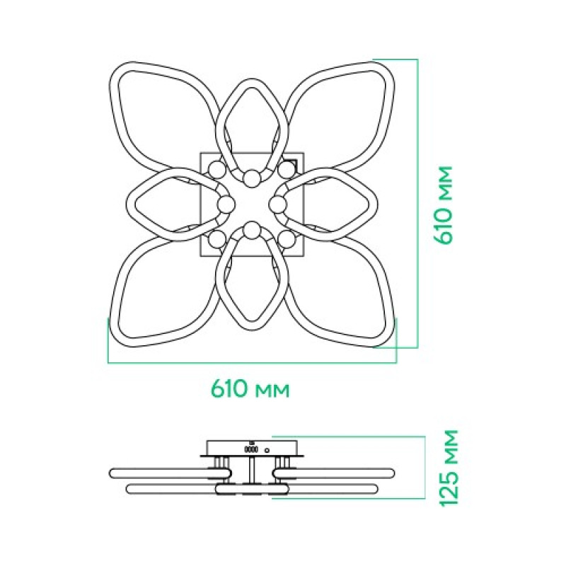 Светодиодный Smart светильник ARDERO AL6138-1ARD 3000K-6500K 95W FELICITY 80246
