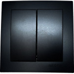Выключатель двухклавишный NILSON Touran черный матовый 24381003
