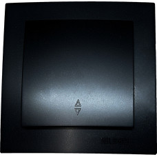 Выключатель проходной одноклавишный NILSON Touran черный матовый 24381007