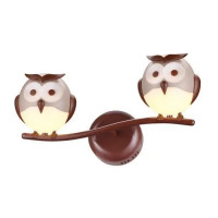 Бра настенная Sirius детская под две лампы G4 коричневая IP20 МX 16020-2А 8W