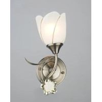 Бра настенная Sirius со стеклянным плафоном под одну лампу Е27 бронзовая IP20 B N1508/1W AB 60W