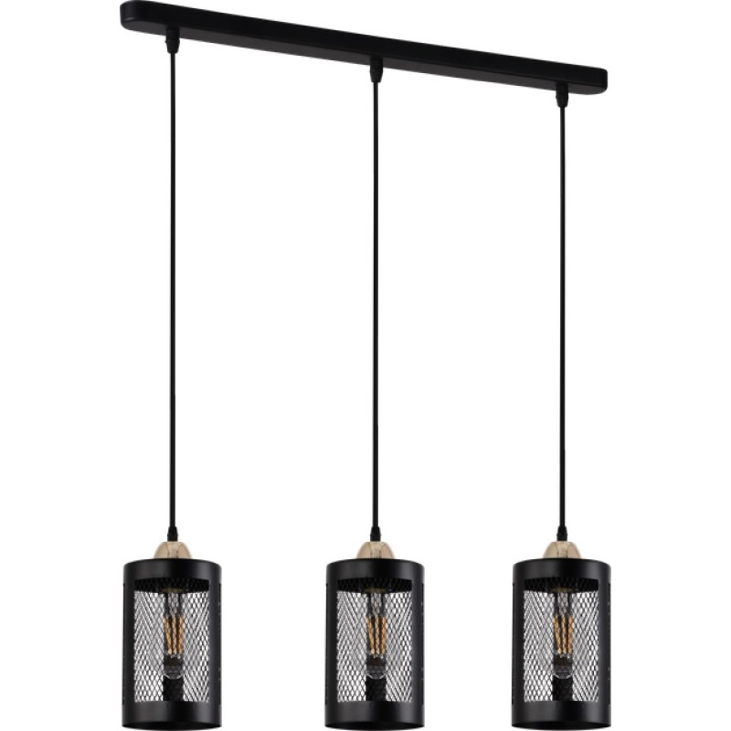 Люстра підвісна з плафоном під лампу Е27 V XA3224-3 BK+FGD 180W