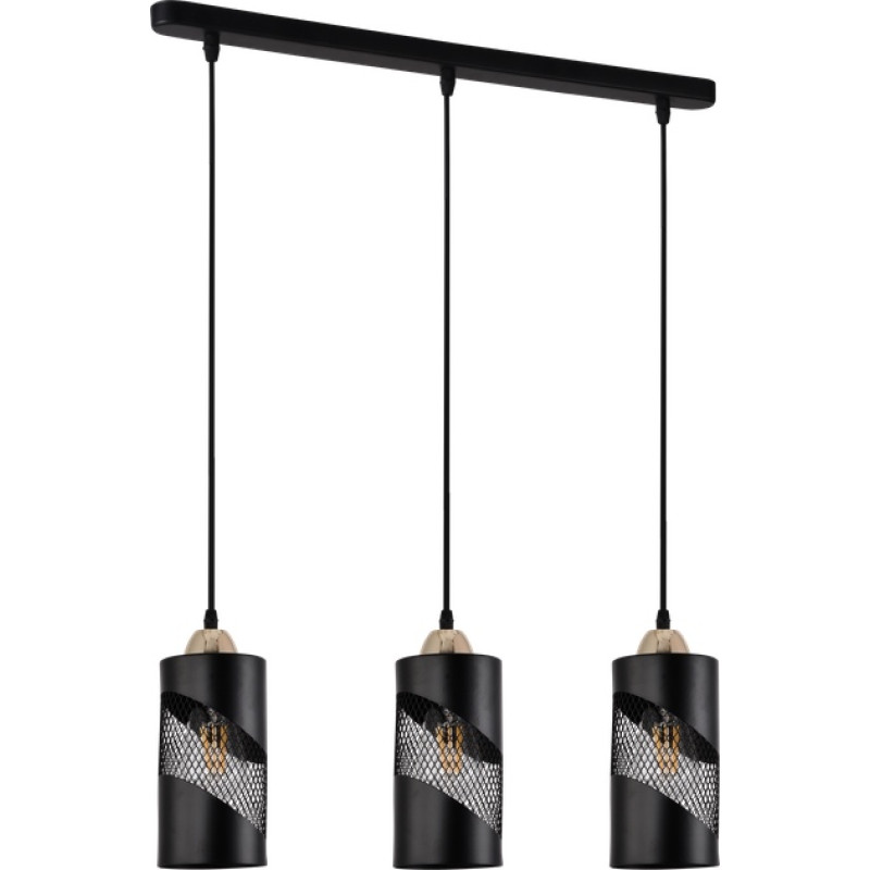 Люстра подвесная с плафоном под лампу Е27 V XA3226-3 BK+FGD 180W