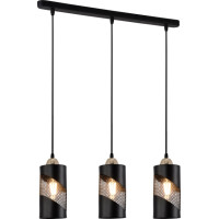 Люстра подвесная с плафоном под лампу Е27 V XA3226-3 BK+FGD 180W