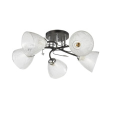 Люстра декоративна стельова на 5 плафонів INTEREES V 6221-5 BK+CR 