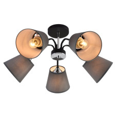 Люстра декоративная потолочная на 5 плафонов VALESO V XA1459/5 BK+CR 60W