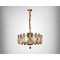 Люстра подвесная VALESO хрустальная на шесть ламп Е14 золотистая IP20 V 9024/6 FG 40W