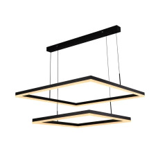 Підвісна LED люстра 126W Interees з керуванням зі смартфона 3000-6400К з пультом чорна V QQD3067 BK