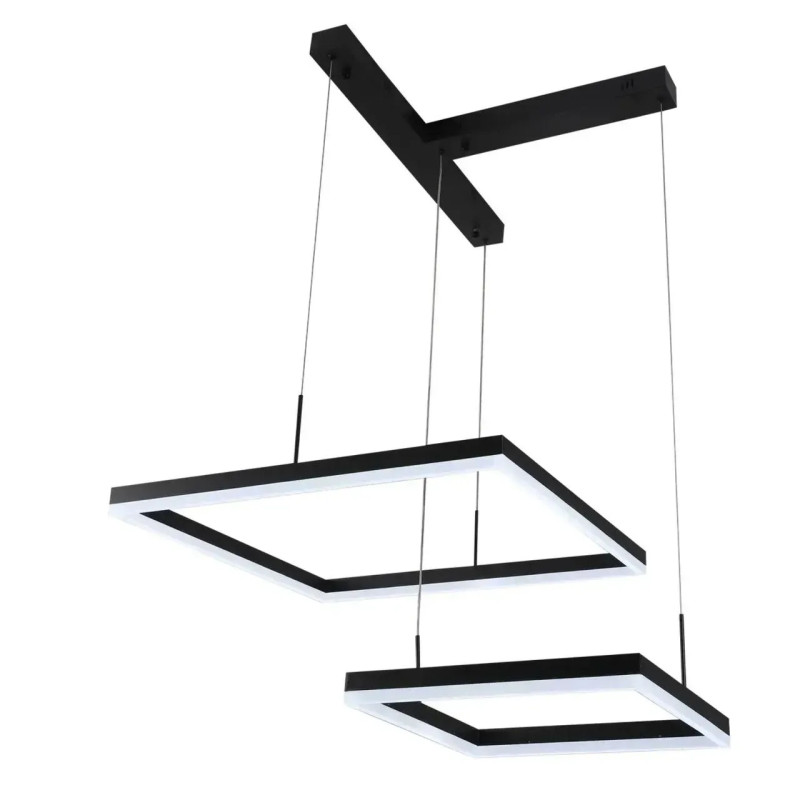 Підвісна LED люстра 126W Interees з регульованою висотою 3000/4500/6000К чорна IP20 V QQD3073 BK