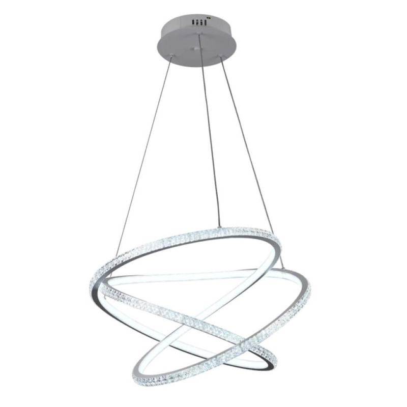 Подвесная LED люстра 142W Interees в стиле модерн 3000-6400К с пультом белая IP20 V LCD3071 WT