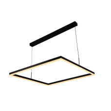 Подвесная LED люстра 36W Interees в стиле модерн 3000-6400К с пультом черная IP20 V QQD3063 BK