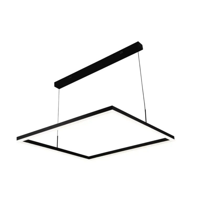 Підвісна LED люстра 36W Interees в стилі модерн 3000-6400К з пультом чорна IP20 V QQD3063 BK