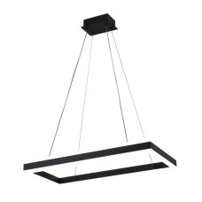 Подвесная LED люстра 56W Interees с акриловым плафоном 3000-6400К с пультом черная IP20 V QQD3093 BK