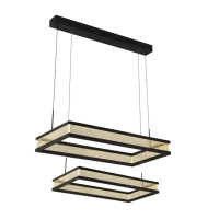 Подвесная LED люстра 66W Interees с регулируемой высотой плафонов 3000-6400К с пультом V QQD3125 BK