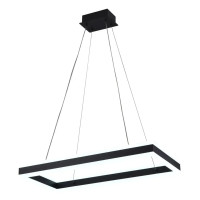 Подвесная LED люстра 80W Interees с управлением через смартфон 3000-6400К с пультом черная V QQD3094 BK