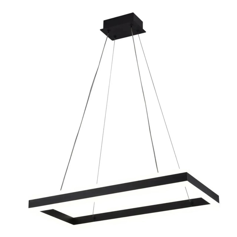 Підвісна LED люстра 80W Interees з керуванням через смартфон 3000-6400К з пультом чорна V QQD3094 BK