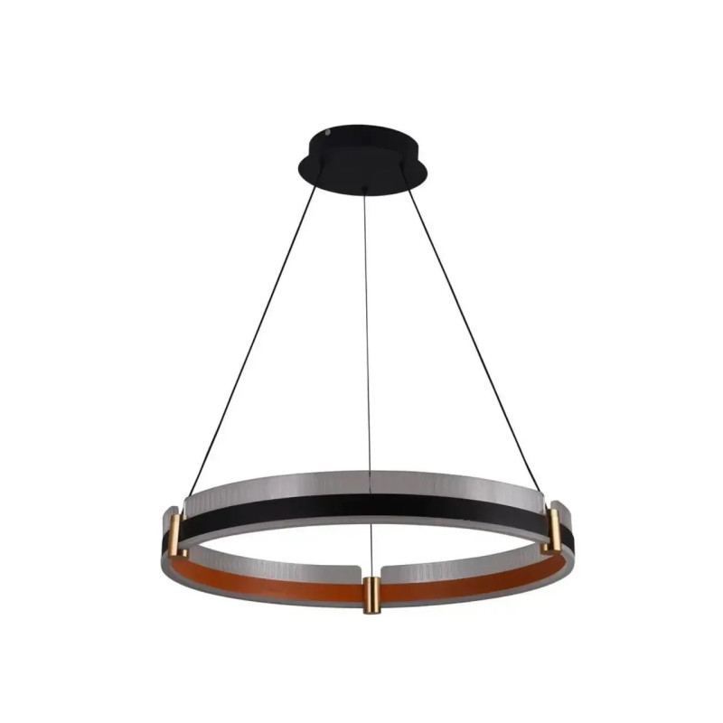 Підвісна LED люстра 84W Interees з керуванням зі смартфона 3000-6400К чорна V QQD3129 BK