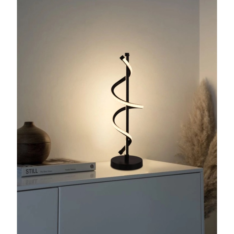 Настільна LED лампа 12W Sirius з вигнутим розсіювачем 3000К/4000К/6000К IP20 TD2014 BK 12W чорна