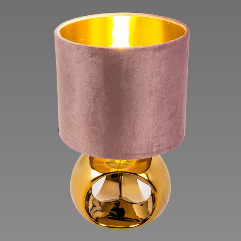 Настільна лампа Sirius з керамічною основою та абажуром під лампу Е27 золота IP20 FH4721S-gold 