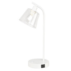 Настільна лампа Valeso з кнопкою вимкнення на корпусі під лампу Е14 біла IP20 LT91089E WT 40W