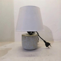 Настільна лампа Valeso з текстильним абажуром під одну лампу Е27 біла/сіра IP20 V 4020W