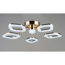 Стельова світлодіодна люстра Sirius 55W на п'ять акрилових плафонів 3000-6500К золота IP20 B YH1190