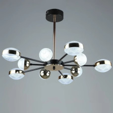 Стельова світлодіодна люстра Sirius 55W на вісім плафонів 3000-6500К золотиста IP20 B YH870/5+5