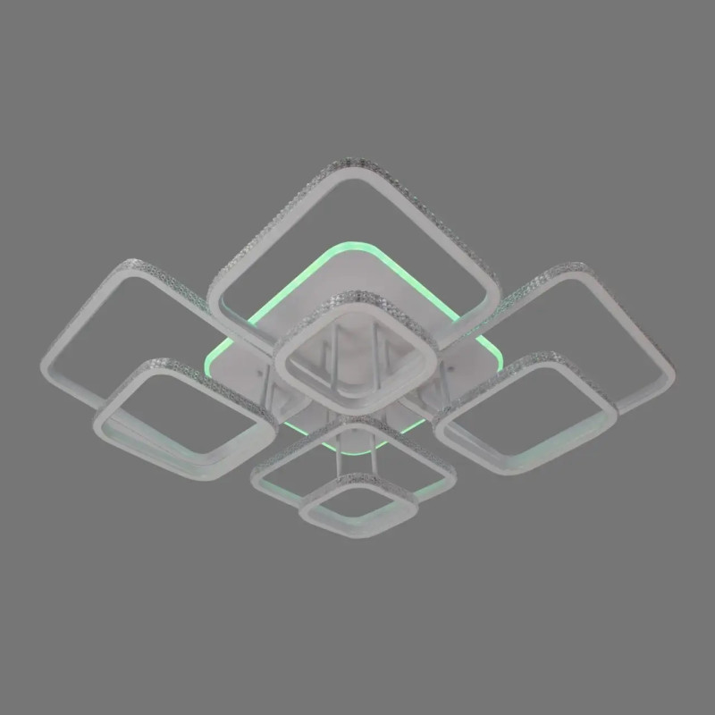 Потолочная светодиодная люстра Sirius 566W с подсветкой 3000-6500К белая IP20 DK5868B/8 WH (RGB)