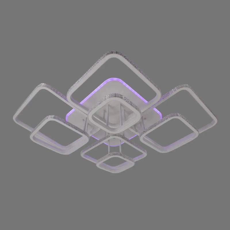 Потолочная светодиодная люстра Sirius 566W с подсветкой 3000-6500К белая IP20 DK5868B/8 WH (RGB)