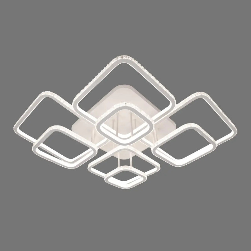 Потолочная светодиодная люстра Sirius 566W с подсветкой 3000-6500К белая IP20 DK5868B/8 WH (RGB)