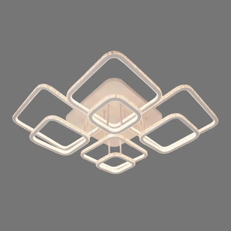 Потолочная светодиодная люстра Sirius 566W с подсветкой 3000-6500К белая IP20 DK5868B/8 WH (RGB)