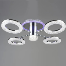 Стельова світлодіодна люстра Sirius 56W з круглими плафонами 3000-6500К хром IP20 B YH1004/4 CH 56W