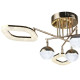 Стельова світлодіодна люстра Sirius 57W акрилова 3000-6500К без пульта золота IP20 B YH1185/3+3 FGD
