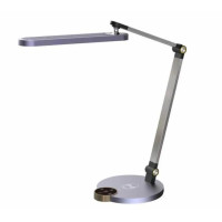 Лампа настольная светодиодная Sirius 9W с беспроводной зарядкой 2800К-5600К серый матовый IP20 BL-1131