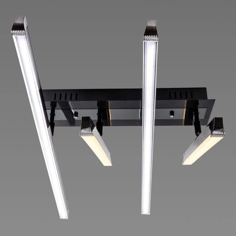 Стельова світлодіодна люстра Sirius 40W з акриловими плафонами 3000-6500К сіра IP20 B YH993/4 GRAY