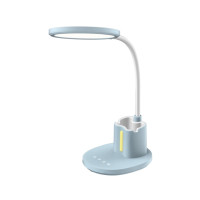 Лампа настольная LED Sirius 9W с подставкой для канцелярии и телефона 2800К-5700К голубая IP20 BL-1