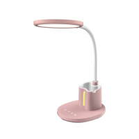 Лампа настольная LED Sirius 9W с подставкой для канцелярии и телефона 2800К-5700К розовая IP20 BL-150