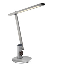 Лампа настільна світлодіодна Sirius 12W гнучка 3000К-5700К срібна IP20 BL-1167