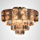 Люстра стельова кришталева VALESO багатоярусна на шість ламп Е14 золотиста IP20 V 9029/6 FG