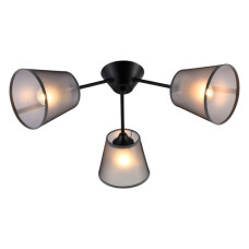 Потолочная люстра с металлическим каркасом VALESO на три плафона под лампу Е27 черная IP20 V XA1460/3 BK