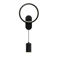 Бра светодиодное 30W настенное Valeso с подвесным плафоном 3000K-6500K черное IP20 G ph099 BK 30W