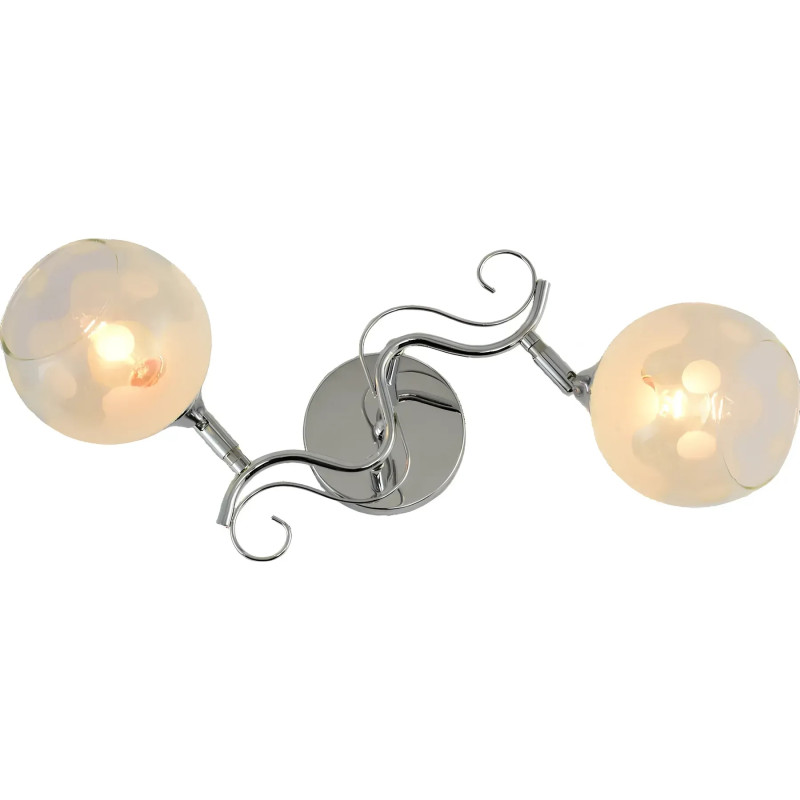 Потолочная люстра VALESO на два круглых плафона под лампу Е27 хром IP20 V XA1313/2 Chrome