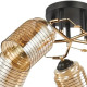 Люстра стельова в стилі модерн Interees на п'ять плафонів під лампу Е27 чорна/золота IP20 V 6202-5 B