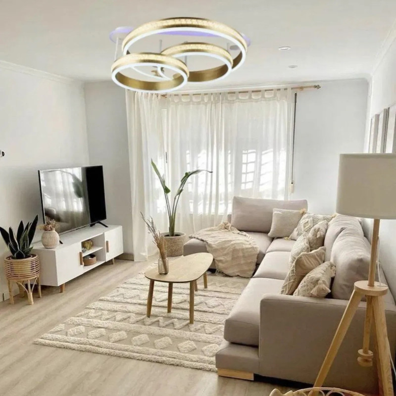 Стельова світлодіодна люстра Sirius 145W з круглими акриловими плафонами 3000-6500К IP20 B YH541/3